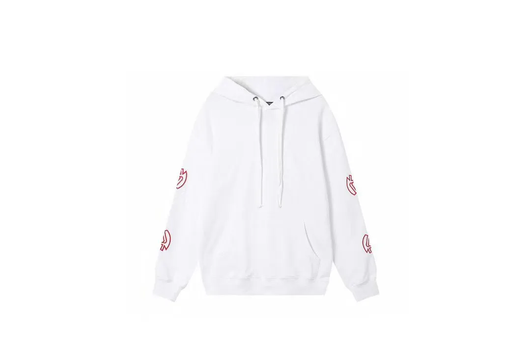M09—P210 -Chrome Hearts/Chrome Hearts printed sweatshirt cardigan jacket -420 grams of high-density, high-quality wool, soft, delicate and skin-friendly, soft and silky to the touch, warm and skin-friendly -The hardware zipper accessories are all customized and full of details -Colour: black white -Size: S M L XL